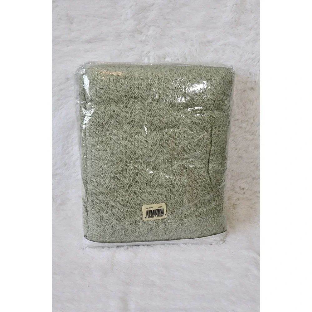 NWT Vintage Wamsutta Pima Cotton Blanket Full Queen Sage Green